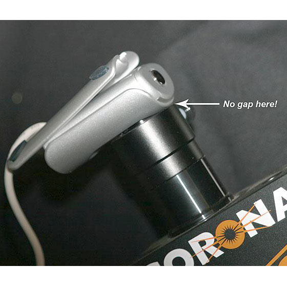 AC624 1.25" low-profile nosepiece to webcam lens thread (ToUcam 840K)